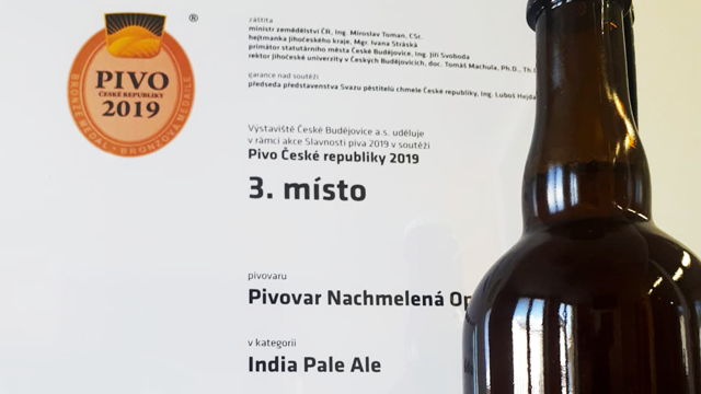 IPA 14%: 3.místo Pivo České Republiky