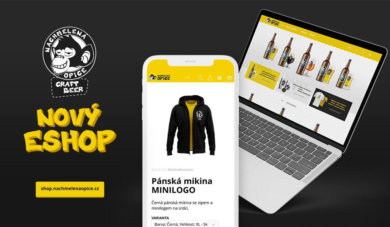 spuštění e-shopu pro pivo a merch