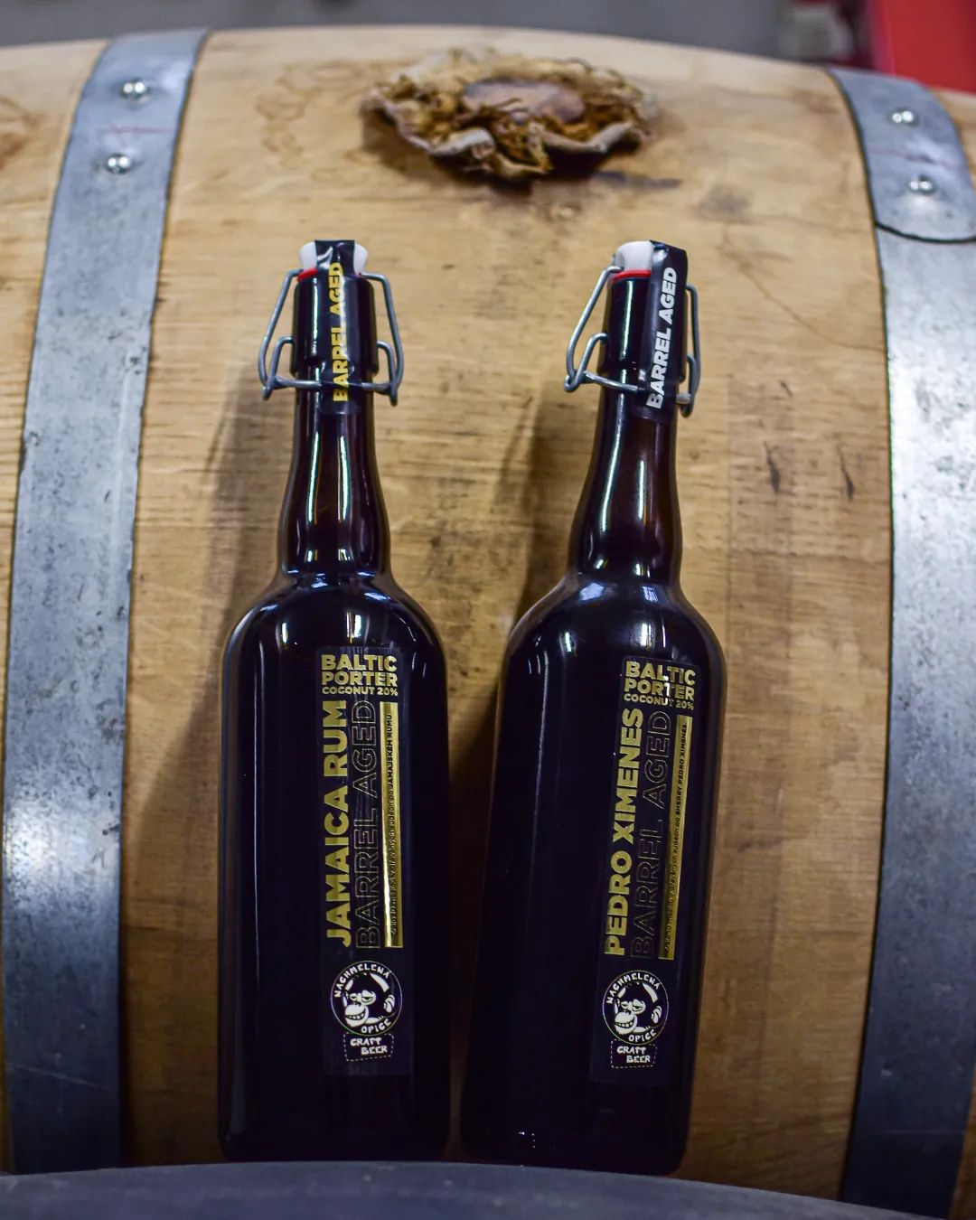 Barrel aged beer using rhum and sherry barrels