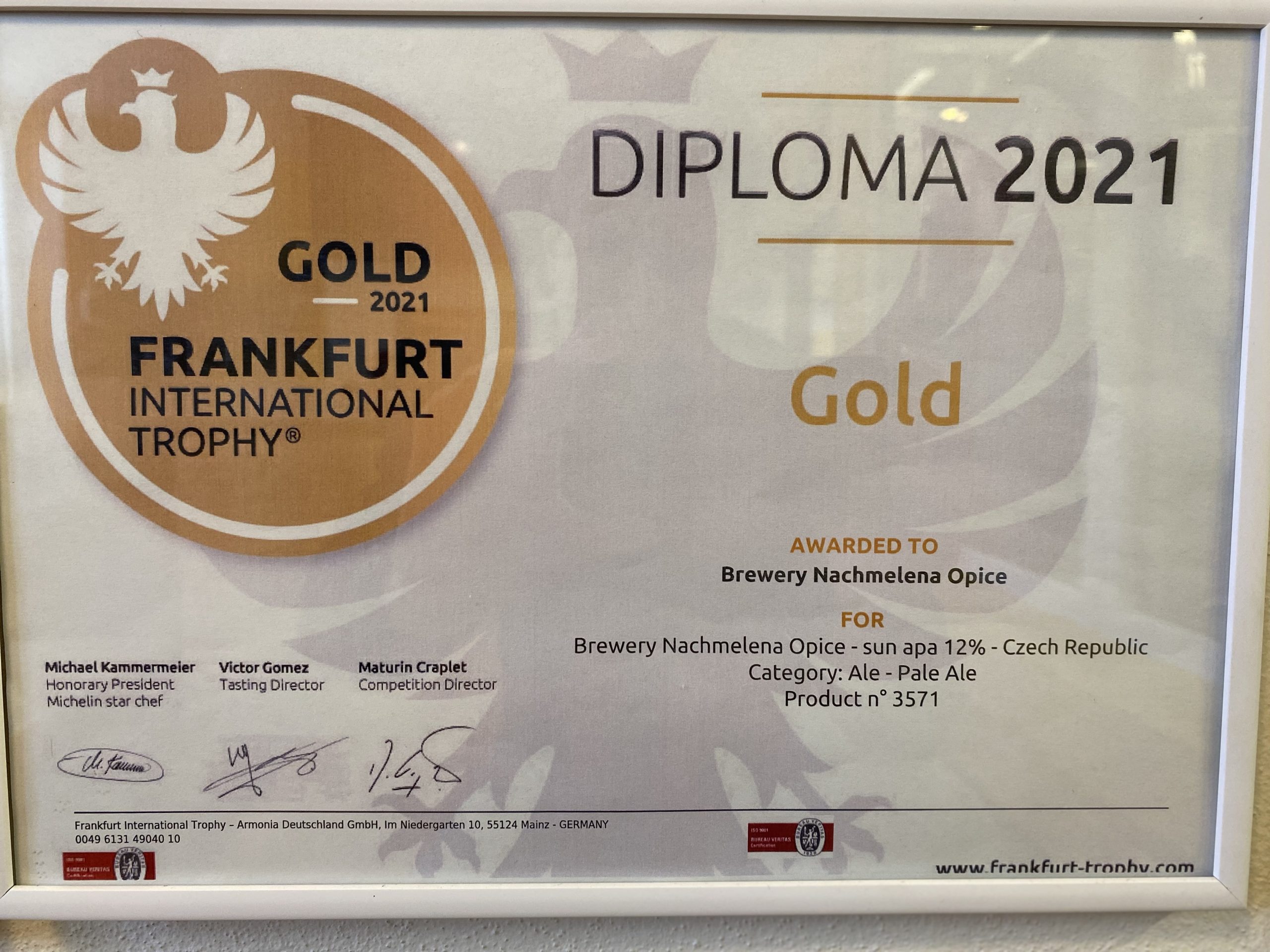 Sun APA 12%: 1.místo Frankfurt International Trophy