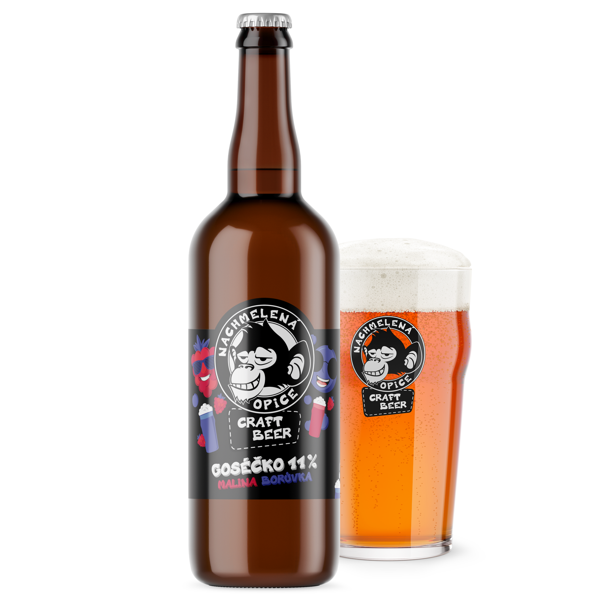 Goséčko 11% malina borůvka